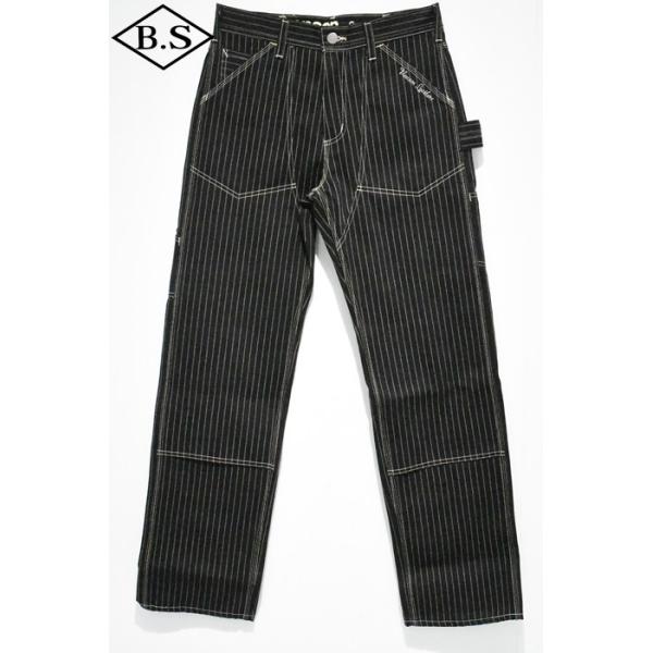 バンソン VANSON パンツ NVBL-2503 DOUBLE KNEE PAINTER PANTS / BLACK WABASH