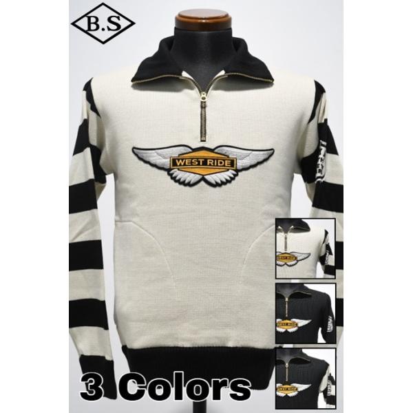 ウエストライド WESTRIDE ニット 26FW WR RACING KNIT BLACK BORDER