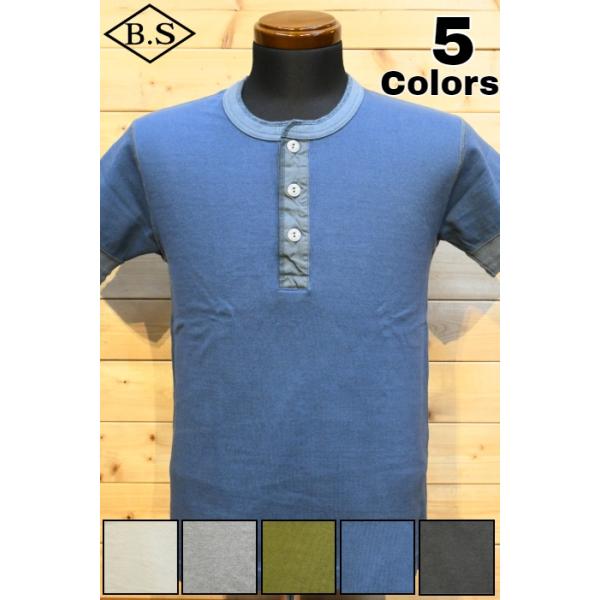 フェローズ 半袖Ｔシャツ PHERROW’S PCT2-S ヘンリーネック 無地 TEE