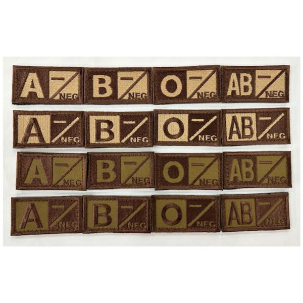 血液型パッチII(陸上自衛隊/迷彩/ワッペン/おみやげ/記念品/サバゲー