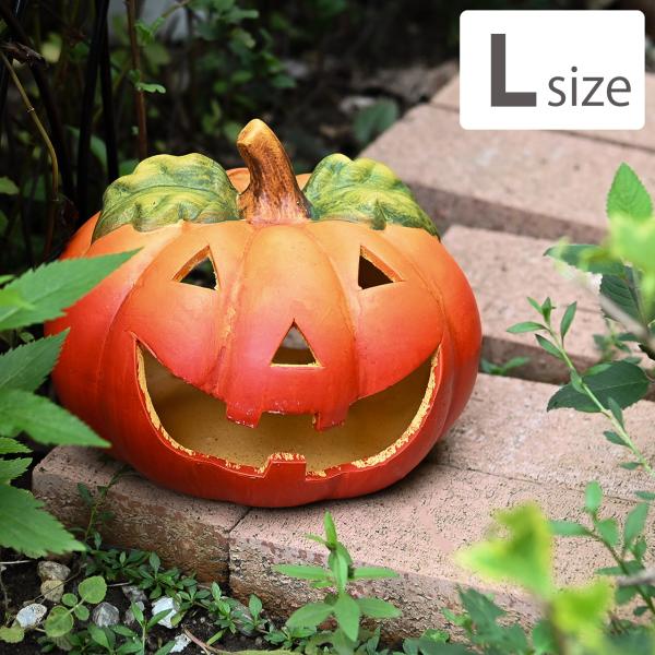 ハロウィン パンプキン リーフL ジャックオーランタン かぼちゃ カボチャ オーナメント 置物 飾り オブジェ