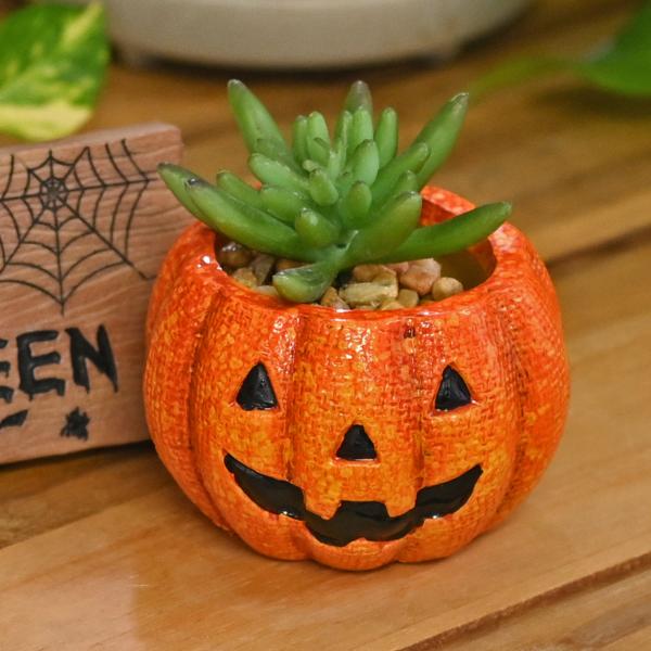 ハロウィン パンプキンポット 植木鉢 ジャックオーランタン かぼちゃ カボチャ オーナメント 置物 雑貨 飾り オブジェ