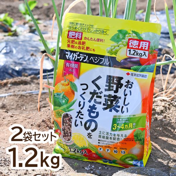 住友化学園芸 マイガーデン ベジフル 1.2kg 2袋 野菜の肥料 KINCHO園芸 まとめ買い