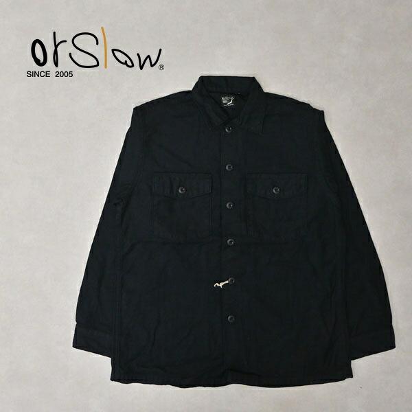 メンズ orslow ORSLOW オアスロウ US ARMY FATIGUE SHIRTS アーミーシャツ ファティーグシャツ シャツジャケット  Black 03-8045-J61