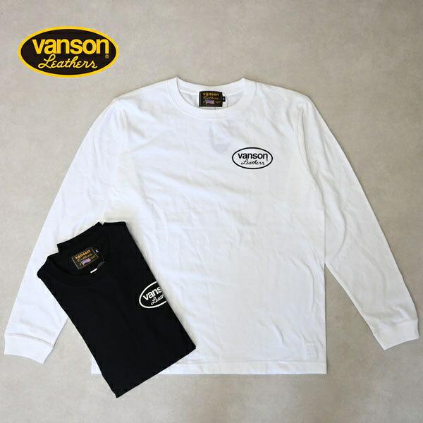 メンズ Vanson Leathers バンソンレザーズ  ワンポイント　Tシャツ　ロングスリーブ　ロンT　ライダーズ バイク  BWV-2601