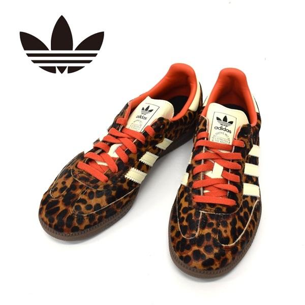 メンズ レディース adidas アディダス オリジナルス adidas originals  Samba OG Shoes　Core Black / Preloved Red / Cream White　レオパード　JI2734