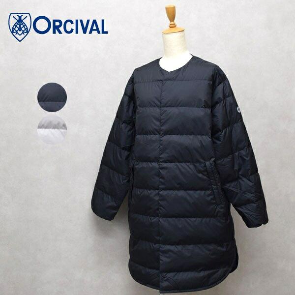 ORCIVAL オーシバル オーチバル ROUND NECK LONG COAT ポリエステルタフタ ラウンドネック ライトダウンロングコート ダウン OR-A0602DPR