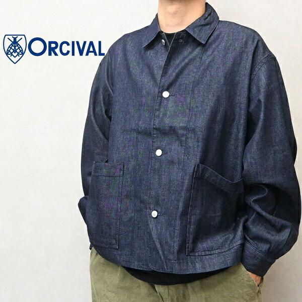 メンズ　ORCIVAL 　オーシバル　オーチバル　長袖　デニム　カバーオール　ワンウォッシュ ワイドシルエット　ジャケット　OR-B0493DEM