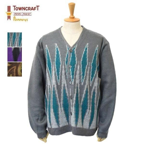メンズ TOWNCRAFT タウンクラフト シャギーソリッドカーディガン