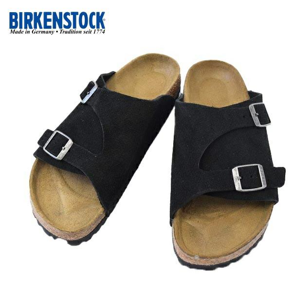 レディース　BIRKEN STOCK ビルケンシュトック　ZURICH 　チューリッヒ スウェードレザー ナローフィット　Black ブラック　1025060