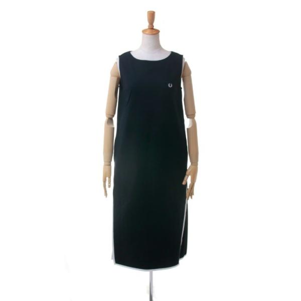 Fred Perry フレッドペリー レディース ボートネック ノースリーブ ドレス ワンピース Sleeveless Dress F8423 18sslt 291 66 F8423 Bas Clothing 通販 Yahoo ショッピング