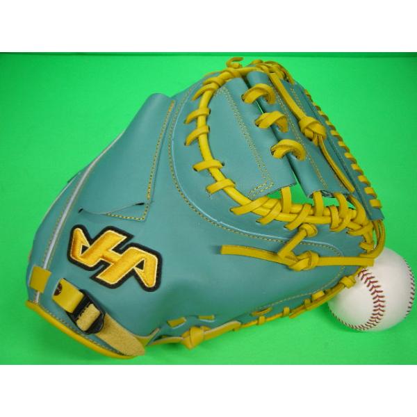 ハタケヤマ HATAKEYAMA 海外モデル 硬式野球用 キャッチャーミット 限定カラー ライムグリーン×イエロー 硬式用 標準サイズ キャッチャー ミット 硬式グローブ