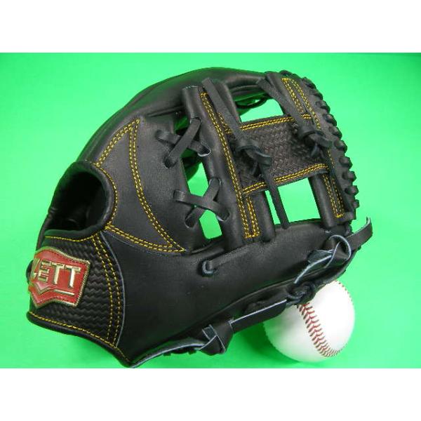 型付け無料 ゼット ZETT 硬式野球用 内野用 ブラック 高校野球対応カラー セカンド ショート 向け Hクロスウェブ 硬式グローブ 海外モデル 硬式用 内野 右投げ用