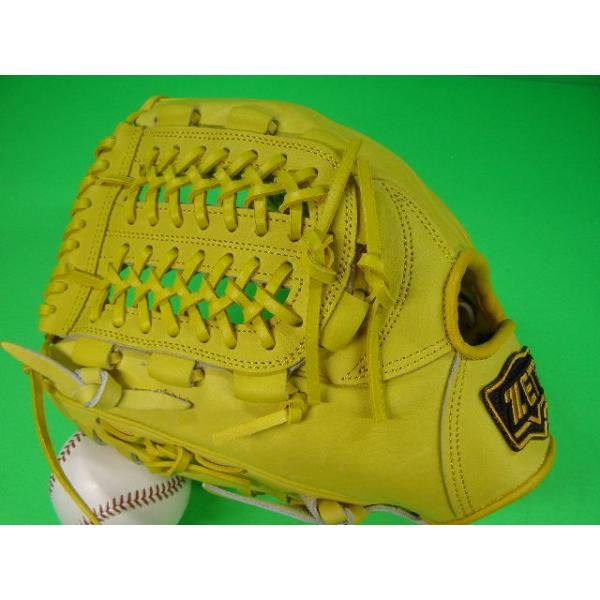 ZETT 硬式野球グローブ イエロー ゼット（ZETT） 型付け無料 硬式野球用 左投げ用 オールラウンド用