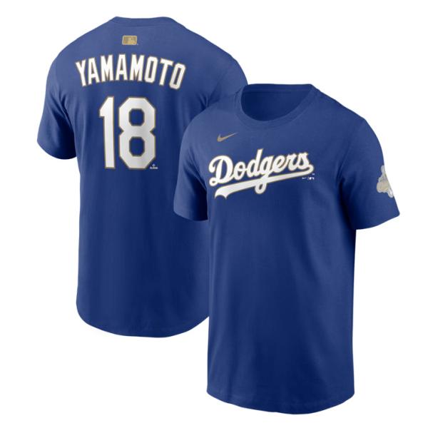 2026モデル ナイキ ロサンゼルス・ドジャース 山本由伸 ゴールドコレクション 半袖 Tシャツ N199-4EW-6LD-U5R スポーツウェア MLB メジャーリーグ nike
