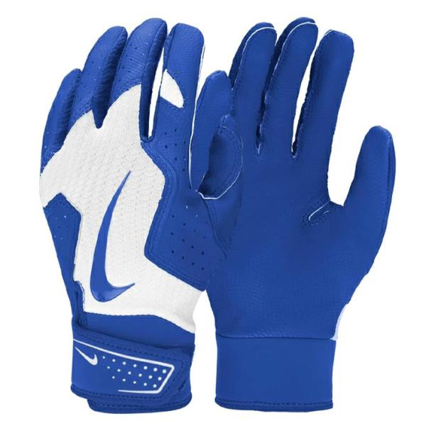ナイキのジュニア用バッティンググローブ！掌にはグリップ力と耐久性を高めるためのテクスチャ加工。DRI-FITテクノロジーが、快適さと速乾性を保ちます。ネオプレンカフが手首を快適に包み込み、しっかりとフィット。合成皮革なので、水洗い可能です。...