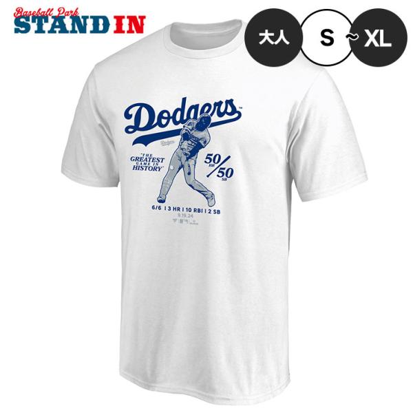 大谷翔平 50-50 達成記念 Tシャツ 半袖 6 for 6 大人 メンズ レディース ML0124FW11 50/50 大谷 グッズ ファナティクス