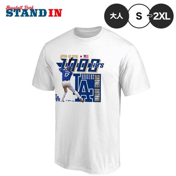 ファナティクス 大谷翔平 日米通算1000本安打 記念Tシャツ 半袖 大人 メンズ レディース ML0124AS0031 ドジャース 大谷