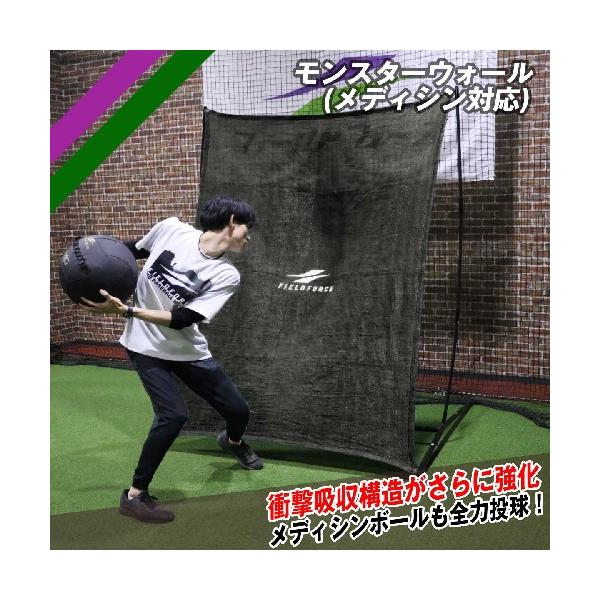 ◇モンスターウォール FKMP-2116BLK （シートのカラーはブラックです）◇メディシンボール プライオボール 硬式 軟式 ソフトボール対応◇衝撃吸収構造を強化◇メディシンボールも全力投球◇「グリーンモンスター」は、あらゆるボールを全力...