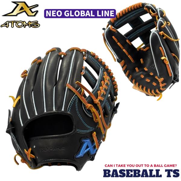 ATOMS　Neo Global Line　内野手用　右投用　AGL-NE102 ATOMS 野球 アトムズ 硬式内野手用グラブ AGL-NE102 ブラック ネオ