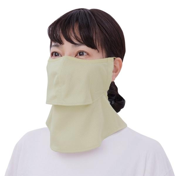 丸福繊維 ヤケーヌ 爽COOL ／ フェイスカバー UVカット 日焼け防止 登山 キャンプ スポーツ 野外活動 通勤 息苦しくなりにくい 首までカバー
