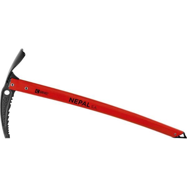 ≪GRIVEL≫シャフトの弛やかなSAカーブは滑落停止動作を行い易く、硬い鋼材のヘッドと合わせて雪山登下降時のアクシデントにも素早く確実に対応出来るように設計されている。炭素鋼ヘッド。ヘッドカバー付き。