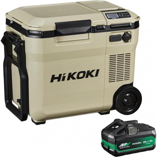 【在庫有・即納】 保冷温庫 冷蔵庫 バッテリー付  HiKOKI(ハイコーキ) 14.4V/18V コードレス 冷温庫 容量18L サンドベージュ UL18DC (WMBZ)