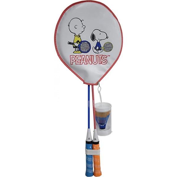 すぬーぴー　 2セット SNOOPY スヌーピー バドミントン ラケット 2本組 シャトル2個付