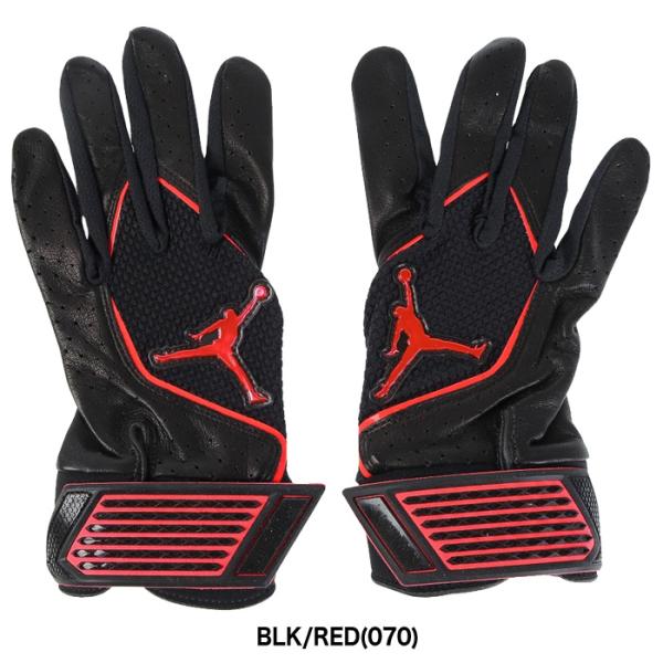 あすつく ナイキ NIKE ジャンプマン バッティング手袋 両手組 天然皮革 シープスキン 羊革 フライ エリート BLK/RED JD1101-070