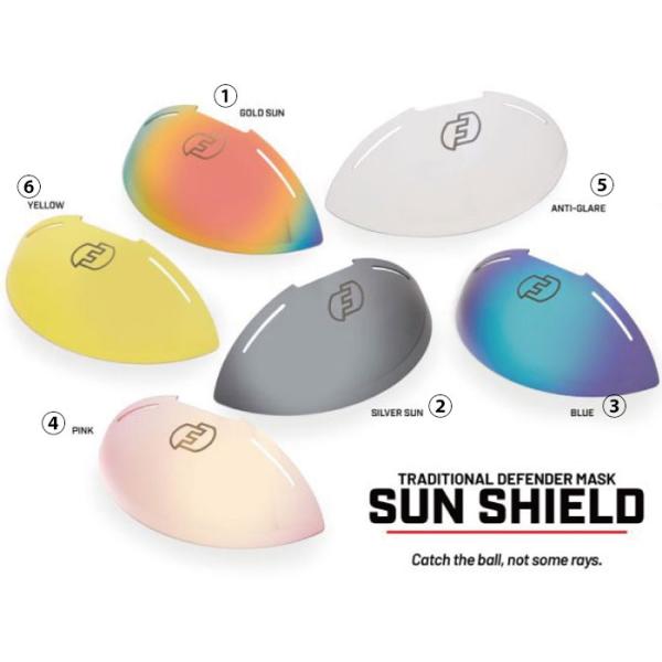 ●マスク用サンシールド/サングラス●メーカー名：FORCE3 / フォーススリー●カラー：ブラック・1.GOLD・2.SILVER・3.BLUE・4.PINK・5.ANTI GLARE・6.YELLOW●マスクに取り付けるタイプ●野球用品/...