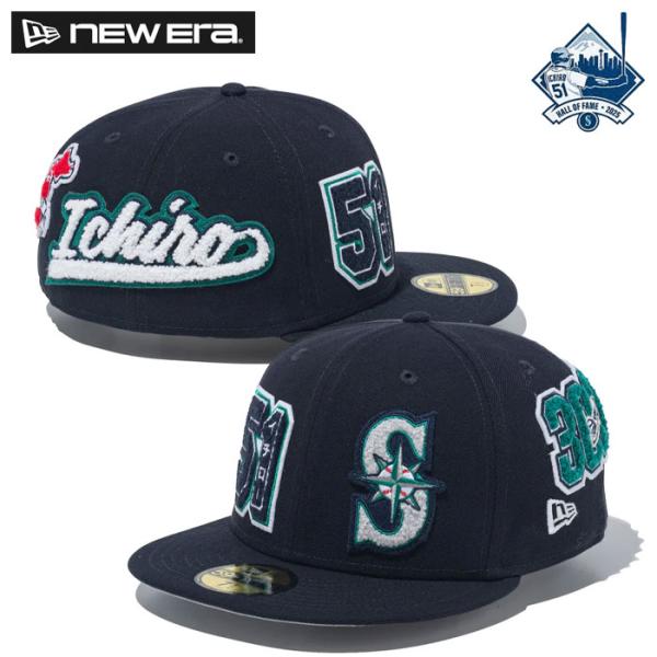 あすつく アウトレット NEW ERA ニューエラ ベースボールキャップ 59FIFTY Hall of Fame 2025 Ichiro Suzuki マリナーズ パッチ 14724807 era25fw