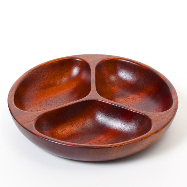 [徳成] 仕切り小皿 (木製漆塗り/直径12cm) 小皿 付出皿 薬味皿 和食器｜小付けを美しく盛れる小分け皿 TAT-101 [食品衛生法適合品]