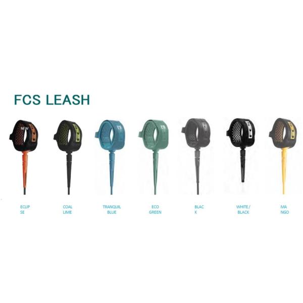 FCS ALL ROUND7 リーシュコードFCS ALL ROUND ESSENTIAL LEASH 7feet カラー 5色　size　太さ(7mm)、長さ(2.1m)小波から巨大なうねりまで、新しいFCSエッセンシャルシリーズのリーシ...