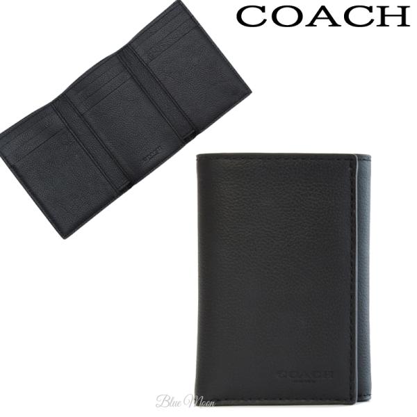コーチ Coach 財布 メンズ 三つ折り財布 二つ折り財布 本革 ブラック アウトレット ブランド blk ブルームーン Yahoo 店 通販 Yahoo ショッピング