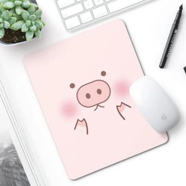 ぶた 豚 ブタ 雑貨 プレゼント イベント ギフト 記念品 子供 可愛いブタさん柄のゴムマウスパッド　１枚