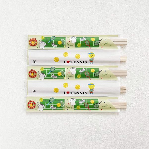 テニス グッズ 雑貨 プレゼント イベント ギフト 記念品 オリジナル割り箸 テニス柄 5善セット