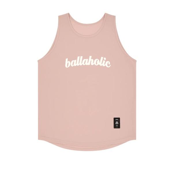 Ballaholic ボーラホリック Logo Tank Top (sepia rose/white