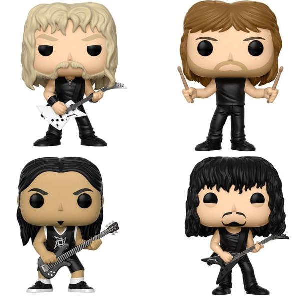 ファンコ メタリカ ジェイムズ・ヘットフィールド ラーズ・ウルリッヒ カーク・ハメット ロバート・トゥルジロ POP! フィギュア セット