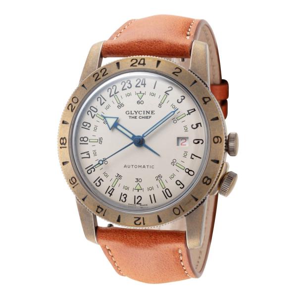 Glycine Airman Vintage The Chief Purist 腕時計 シルバー文字盤 自動巻き メンズ GL0415