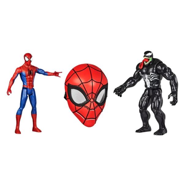 マーベル タイタンヒーロー スパイダーマン vs ヴェノム マキシマム・ヴェノム アクションフィギュア 2体セット マスク付き