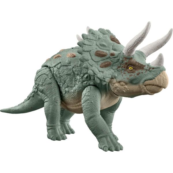 ジュラシック・ワールド ジャイガンティック・トラッカーズ トリケラトプス 恐竜 アクションフィギュア 頭突き攻撃 角の進化ギミック