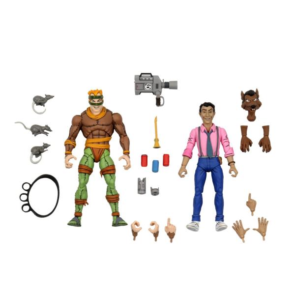 NECA タートルズ ラットキング＆バーノン・フェンウィック アクションフィギュア 2体セット 7インチ