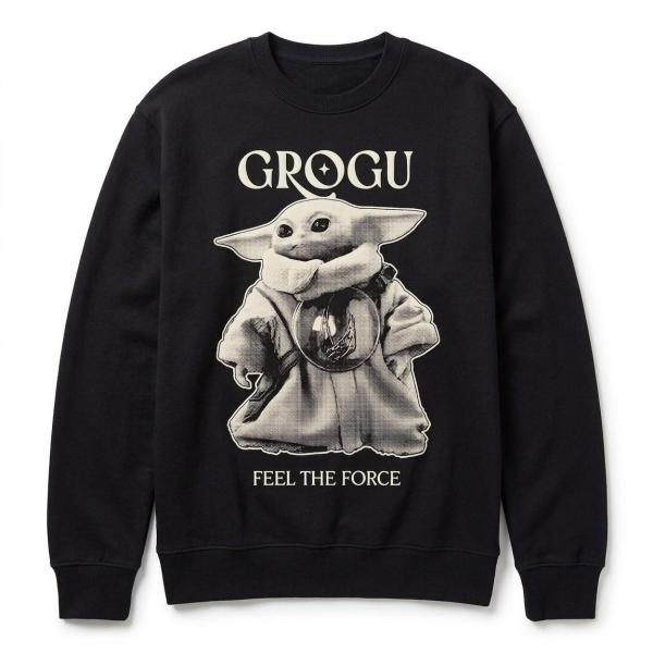 スターウォーズ マンダロリアン グローグー Feel the Force ポートレート パフプリント スウェット 長袖 レディース