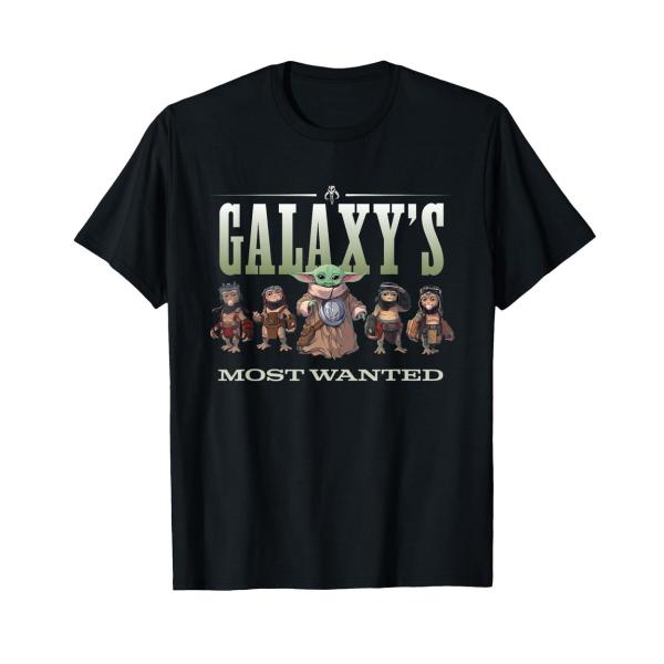 スターウォーズ マンダロリアン グローグー Grogu アンゼラン Galaxy's Most Wanted デザイン Tシャツ 半袖