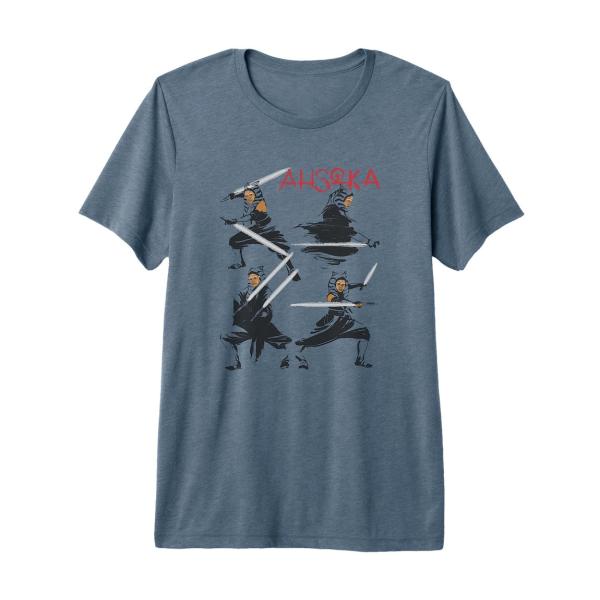 スター・ウォーズ：アソーカ アソーカ・タノ スタンス スクエア スマッシュ アップ デザイン Tシャツ 半袖