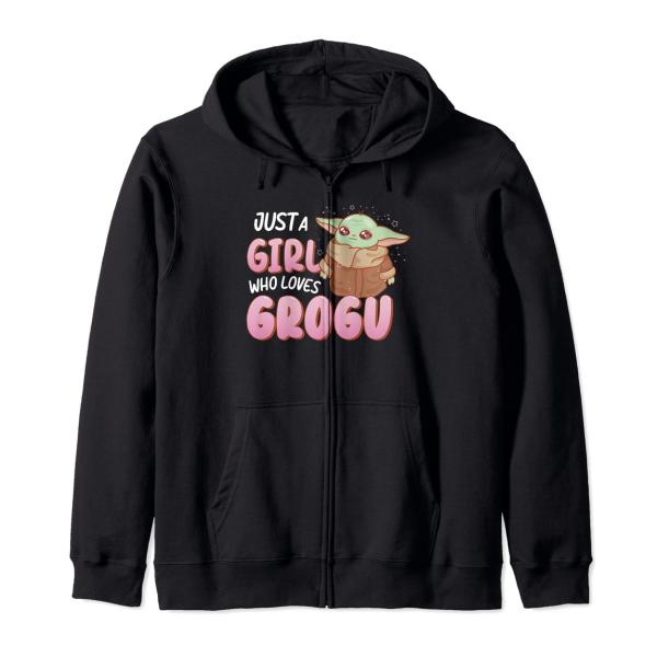 スターウォーズ マンダロリアン グローグー Just A Girl Who Loves Grogu グラフィック ジップパーカー 長袖 ユニセックス