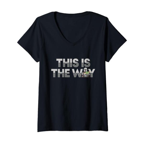 スターウォーズ マンダロリアン マンドー グローグー 我らの道 Vネック Tシャツ 半袖 レディース