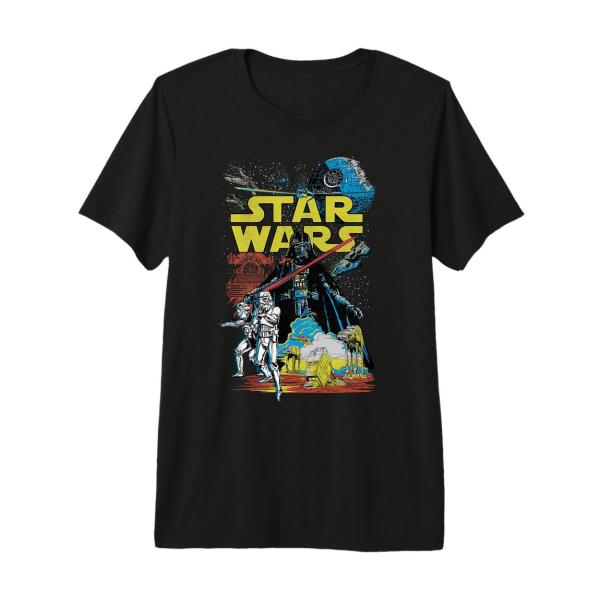 スターウォーズ Star Wars 反乱軍 レベル Rebel 歴代映画ポスターデザイン クラシックロゴ Tシャツ 半袖