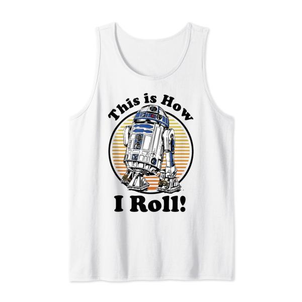 スターウォーズ R2-D2 This Is How I Roll レトロ サークル ポートレート タンクトップ