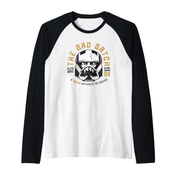 スター・ウォーズ：バッド・バッチ レッカー ヘルメット デザイン ラグラン Tシャツ 七分袖